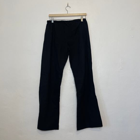 Santiki – Black Cotton Wide Leg Drawstring Pants - Picture 3 of 8